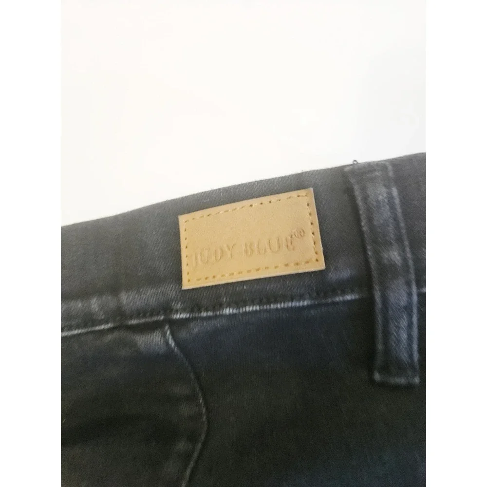 Judy Blue Jeans Womens Size 9/29 Pull On Super Black Cowbell Leg Opening - Picture 2 of 11